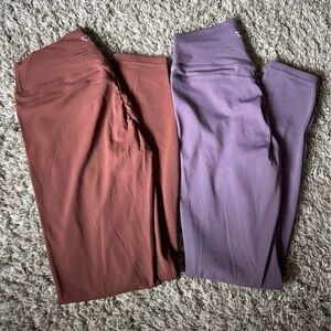 Women's Tom Tiger Leggings in Purple and Brown
